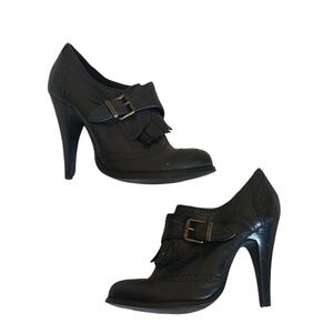 ALDO Black Buckled Ankle Heeled Shoes